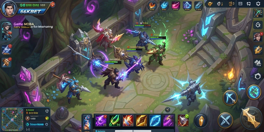 Screenshot gameplay 66KBET yang intens dan seru.