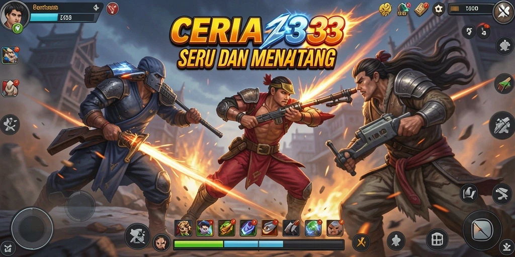 Tangkapan layar menunjukkan aksi pertarungan menegangkan di CERIA33.