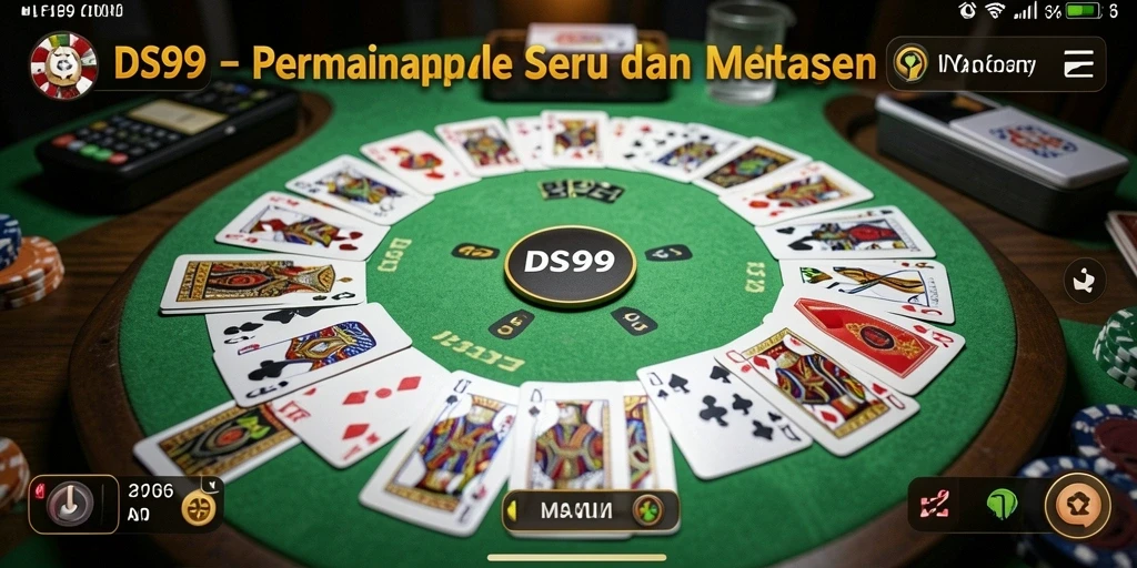 Screenshot gameplay DS99 menampilkan suasana seru permainan Gaple.
