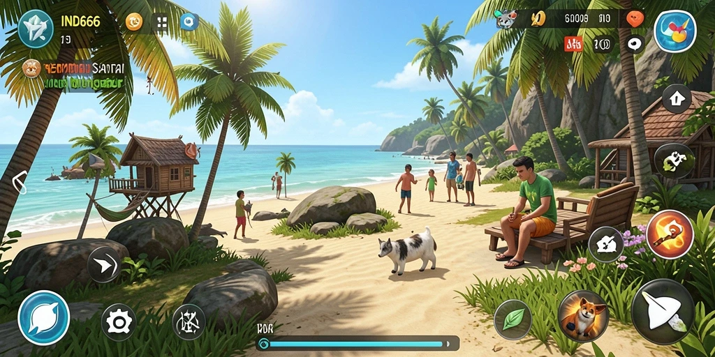 Tangkapan layar gameplay IND666 yang ceria dan menarik perhatian.