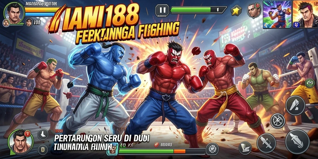 Tampilan gameplay <strong>MAMI188</strong> dengan aksi pertarungan yang hebat.