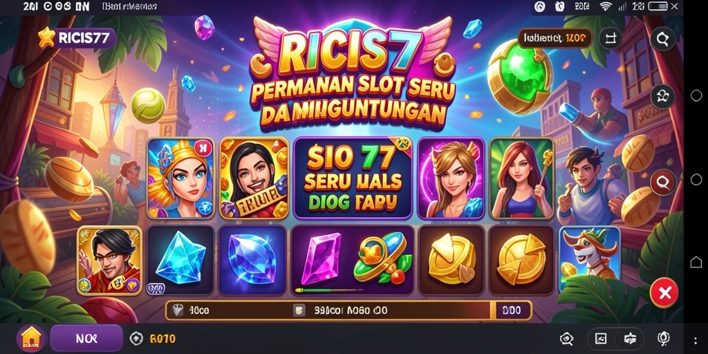 Screenshot gameplay RICIS77 yang menampilkan keseruan bermain slot.