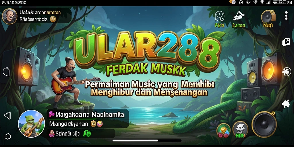 Screenshot ULAR288 menampilkan gameplay seru dengan berbagai lagu.